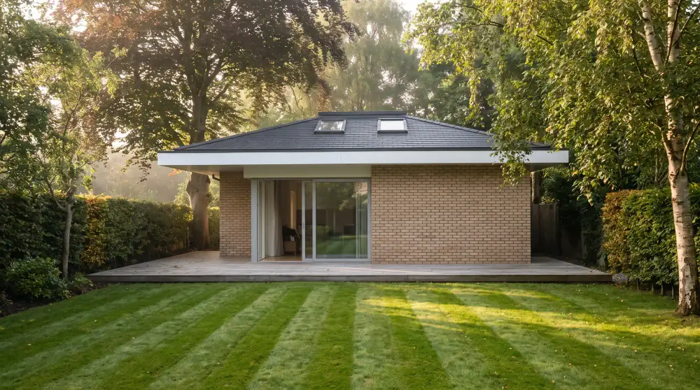 A 45 square metre NuaHome at the end of a mature Dublin garden