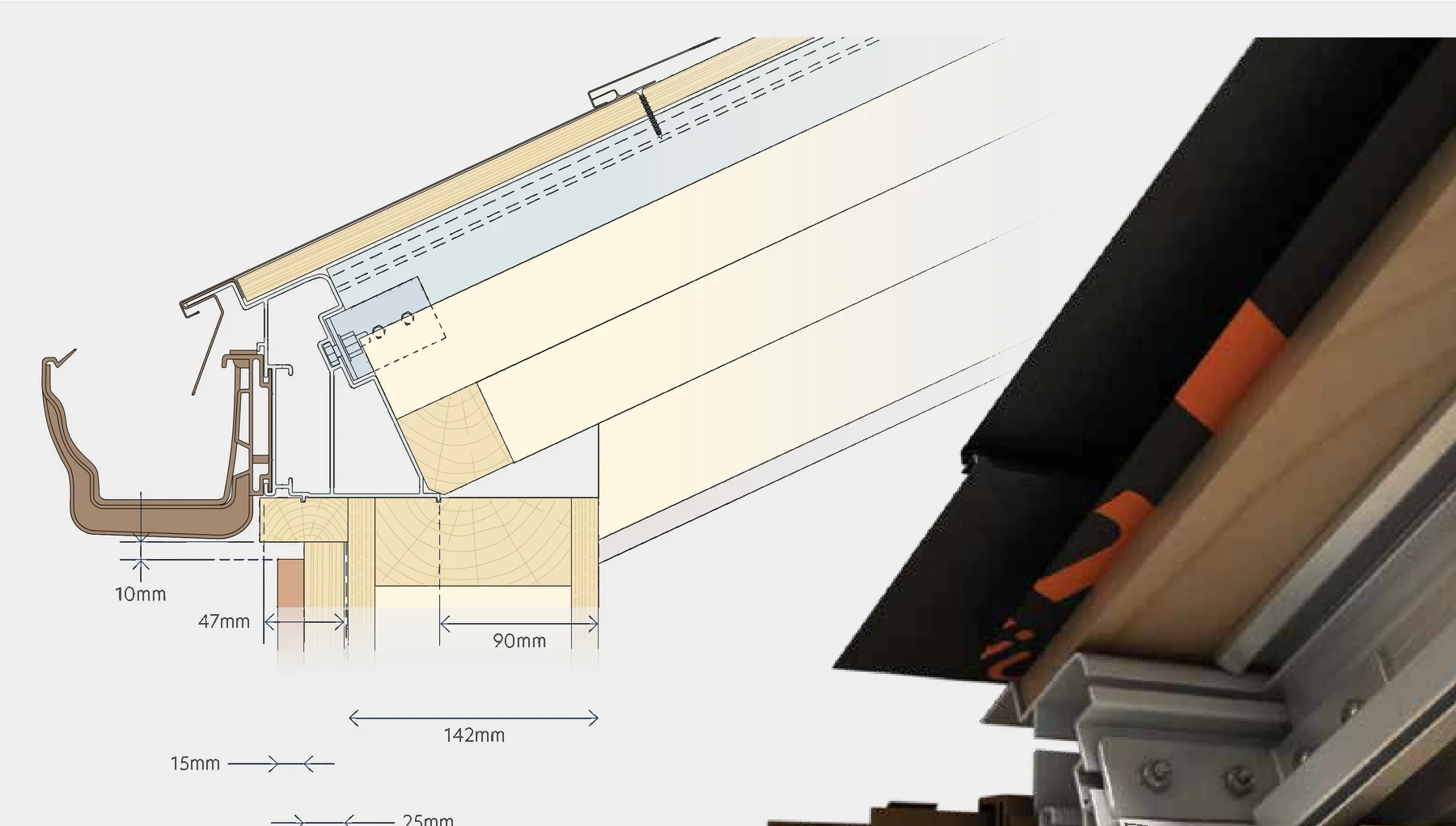Base, eaves and window key details